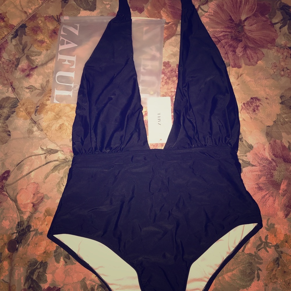High waisted halter one piece!